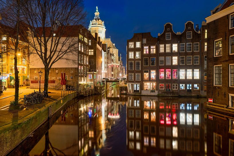 Amsterdam red light district van Fotografie Ronald