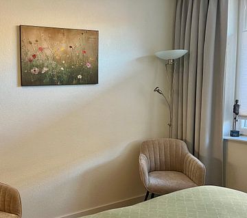 Klantfoto: Bloemenveld in pastelkleuren van Carla Van Iersel