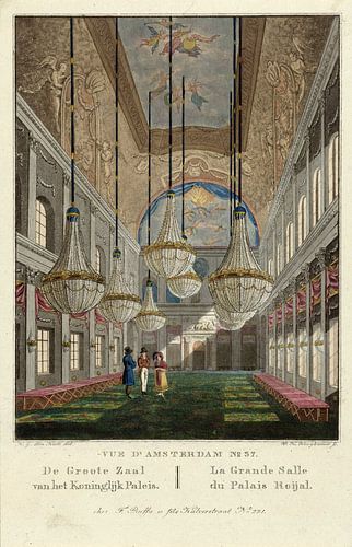 Willem Hendrik Hoogkamer, Interieur van het Koninklijk Paleis Amsterdam, 1800 - 1864