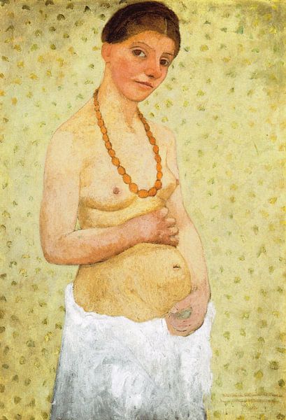 Paula Modersohn-Becker. Zelfportret zwanger van 1000 Schilderijen