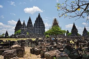 Die majestätischen Hindu-Tempel von Prambanan auf Java