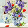 Still life 'wild lupins by Willy Sengers