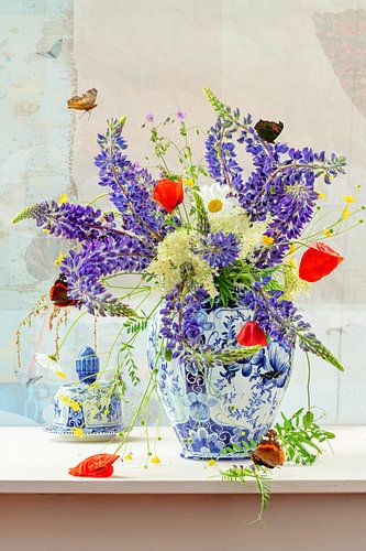 Still life 'wild lupins