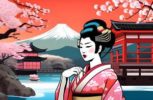 Geisha im Wasser