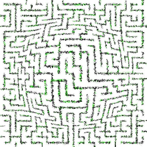 Abstraktes Labyrinth auf einer Kugel von Steve Van Hoyweghen