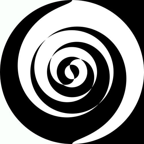 Abstract black and white interplay of lines