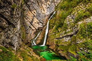 Wasserfall Savica in Bohinj, Slowenien von Bert Beckers