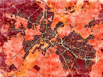 Kaart van Potsdam in de stijl 'Amber Autumn' van Maporia