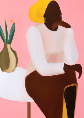 Illustration bohème aux couleurs pastel