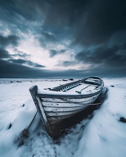 Winterlandschap van fernlichtsicht
