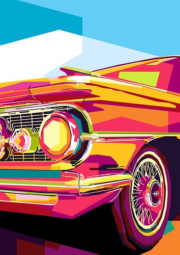 klassieke auto pop art