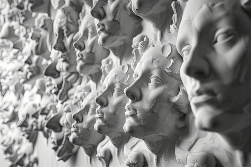 Digital abstract portrait from the wall to the wall by Egon Zitter