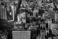 Manhattan avec le bâtiment Flatiron à New York (en noir et blanc) par Mark De Rooij Aperçu