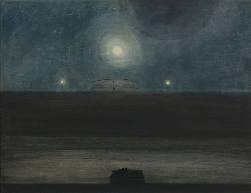 Léon Spilliaert - Strand mit Mond (1908)