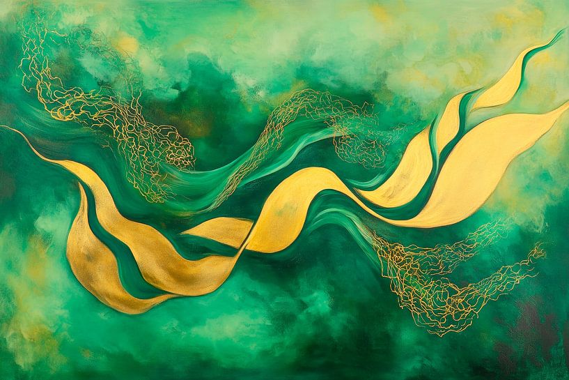 Abstrakte Natur in Grüntönen von Poster Art Shop