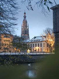 Breda, Kasteelplein in winter ambience. by Andre Gerbens