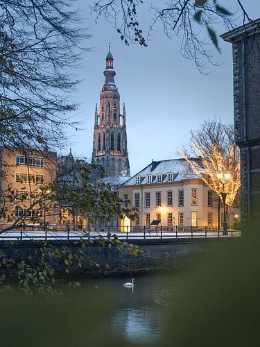 Breda, Kasteelplein in winterlichem Ambiente. von Andre Gerbens