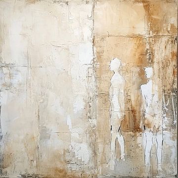 Stumme Figuren | Modernes Wabi-Sabi von ARTEO Gemälde