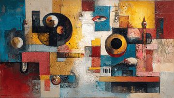 Hedendaagse abstracte collage portretcompositie