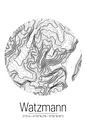 Watzmann | Landkarte Topografie (Minimal) von ViaMapia Miniaturansicht