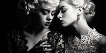 Monochrome Eleganz mit Spitze & Wein