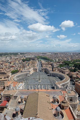 Uitzicht vanaf de St. Pieterskerk in Rome