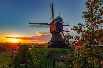 Authentique moulin à vent aux Pays-Bas sur Björn van den Berg