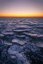 Beautiful structures in the ice at the Afsluitdijk at the IJsselmeer. by Jos Pannekoek thumbnail