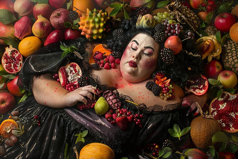 absurd abstract met fruit van Egon Zitter