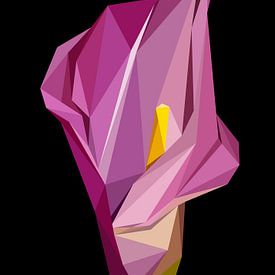 Abstracte paarse tulp Laagpolig van Yoga Art 15