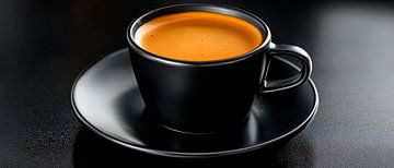 Zwarte kop met heerlijke koffie van Poster Art Shop