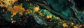 Marbre vert et or comme panorama sur Digitale Schilderijen