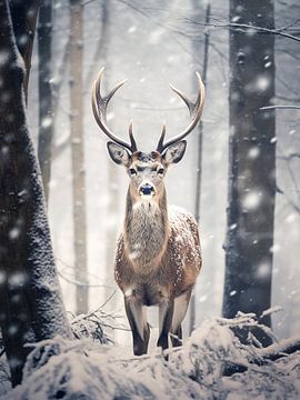 Majestic deer splendour by Color Square