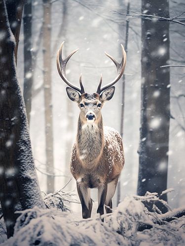 Splendeur majestueuse des cerfs