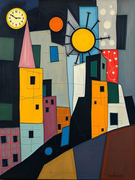 Plein soleil sur le village par Martine Affre Eisenlohr