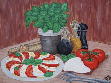 Bord met tomatenmozzarella van Alena Drisner