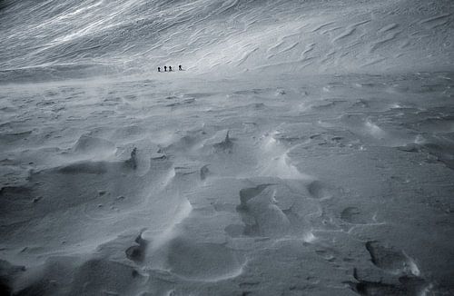Ski mountaineers Blinnenhorn Swiss Alps