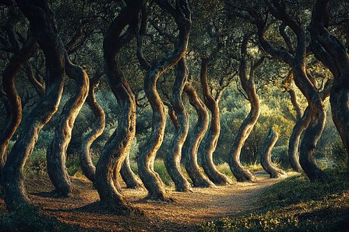 picturesque magical fantasy forest