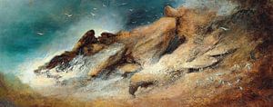 Karl Wilhelm Diefenbach, Möwen in einer stürmischen Bucht, 1912