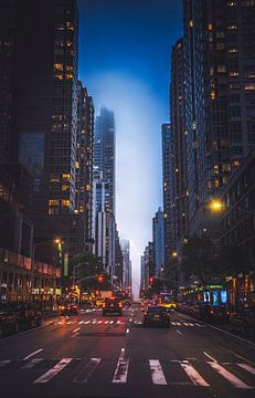Een koude avond in Manhattan van Loris Photography