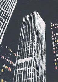 Monochromes Hochhaus Abstrakt von Niklas Maximilian