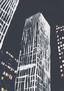 Monochrome high-rise abstract by Niklas Maximilian