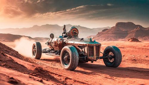 Mad Max auto in de woestijn