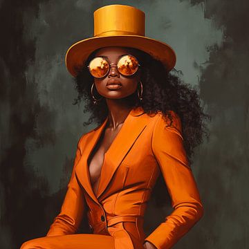 Fashion model van Koffie Zwart