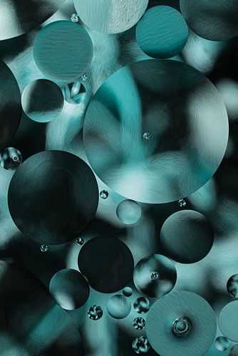 Abstract: Turquoise - petrol cirkels