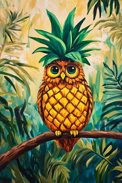 Uil of ananas? Een creatief dier! van Poster Art Shop