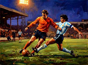 Netherlands vs Argentina Oil Painting