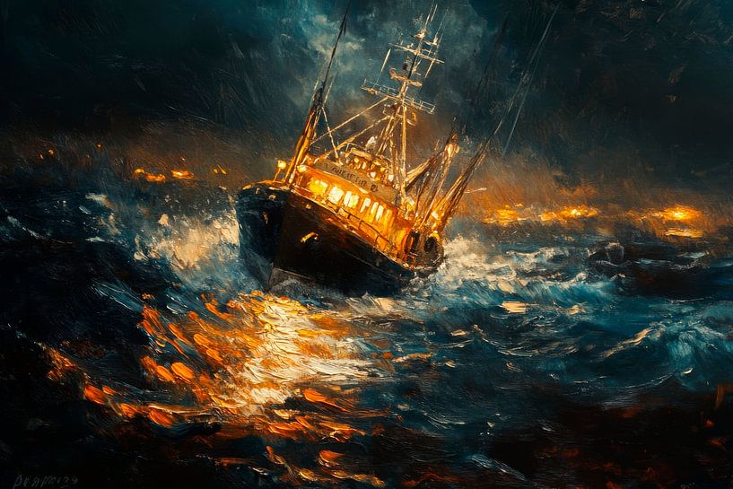 Storm at sea by Poster Art Shop