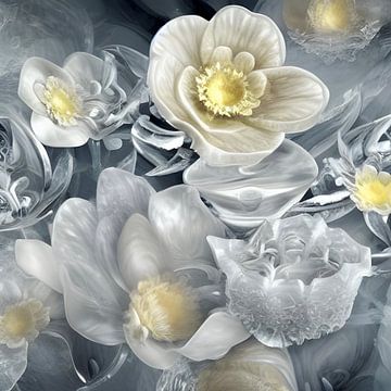 Gefrorene Blumen III - Eisblume von Lily van Riemsdijk - Art Prints with Color