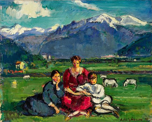 Anton Faistauer, Familie voor de Steinernen Meer, 1918